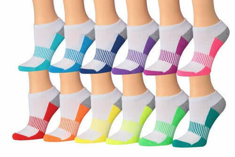 Tipi Toe Women's 12-Pairs Low Cut Athletic Sport Peformance Socks.