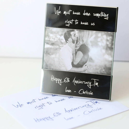 Handwriting Engraving Photo Frame.