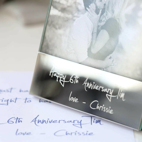 Handwriting Engraving Photo Frame.