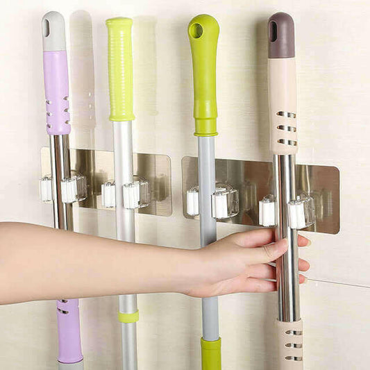 Wall Mounted Mop Organizer Holder Brush Broom.