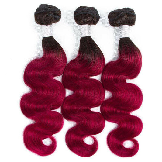 BeuMax 1B Burgundy Body Wave BUNDLES with CLOSURES & FRONTALS.