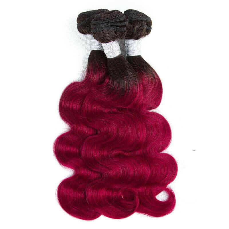BeuMax 1B Burgundy Body Wave BUNDLES with CLOSURES &amp; FRONTALS