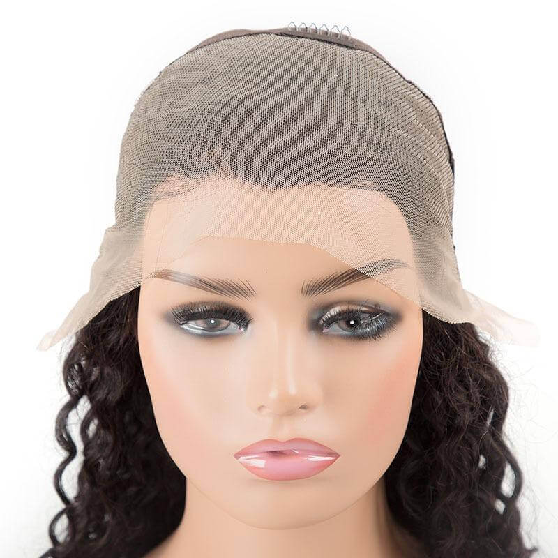13x4 HD Transparent Lace Front Loose Curly Human Hair Wigs 200% Densit