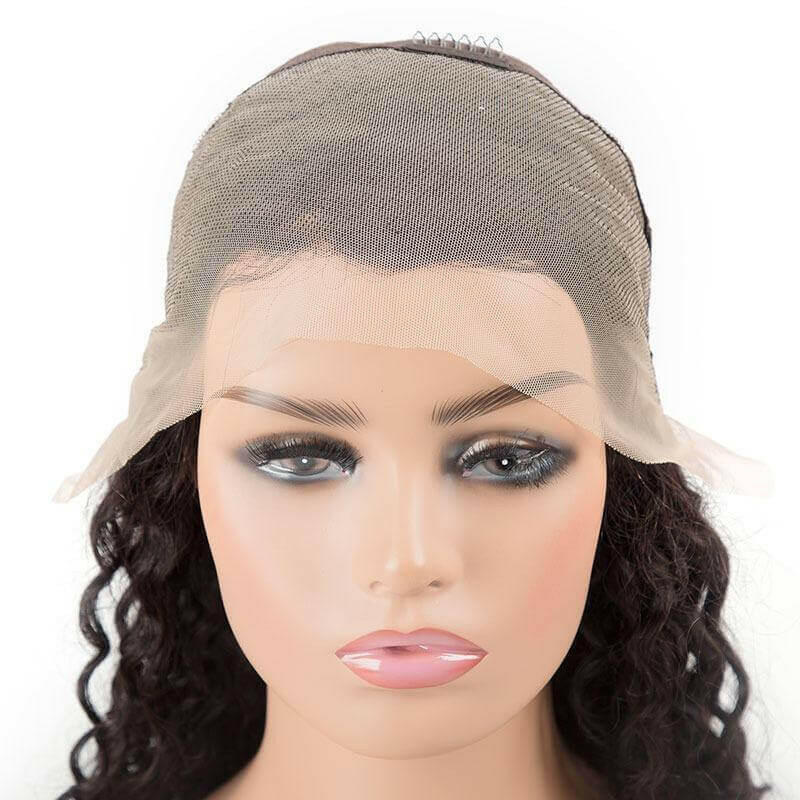 13x4 HD Transparent Lace Front Loose Curly Human Hair Wigs 200% Densit.