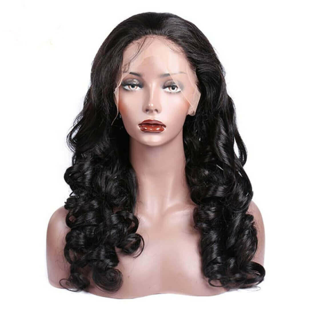 Loose Wave 13x6 Transparent Lace Frontal Brazilian Human Hair Wigs.