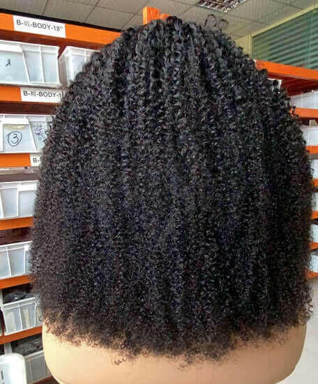 13x1x4 Afro Kinky Curly 13x1x6 T part Lace Transparent Human Hair Wigs