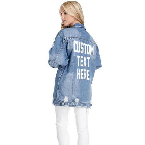 Personalized Embroidered Denim Jacket , Custom Denim Jacket,.