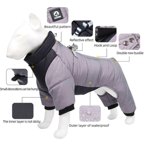 Winter Warm Thicken Pet Dog Jacket Waterproof Dog Clothes For Small.