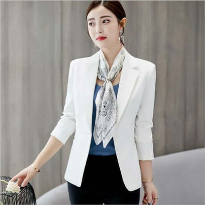 Women's Blazer 2020 Red Long Sleeve Blazers Pockets Jackets Coat Slim