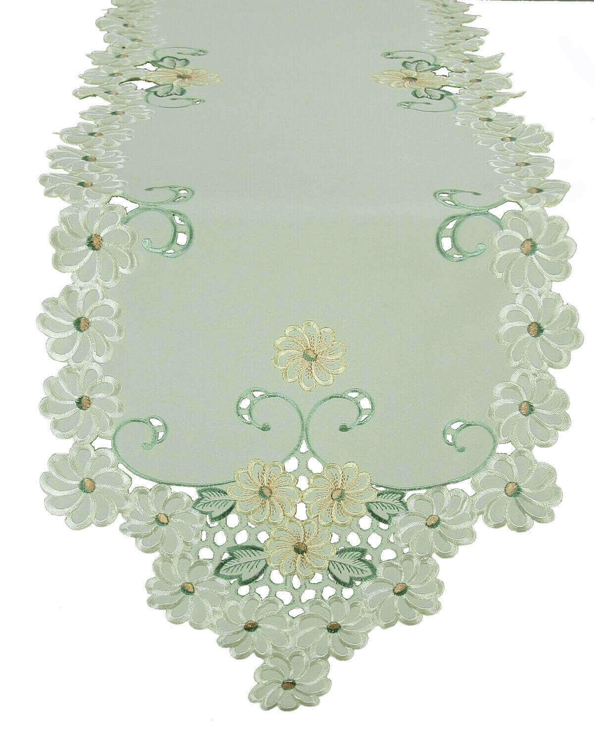 XD93250 Emerald Daisy Table Runner