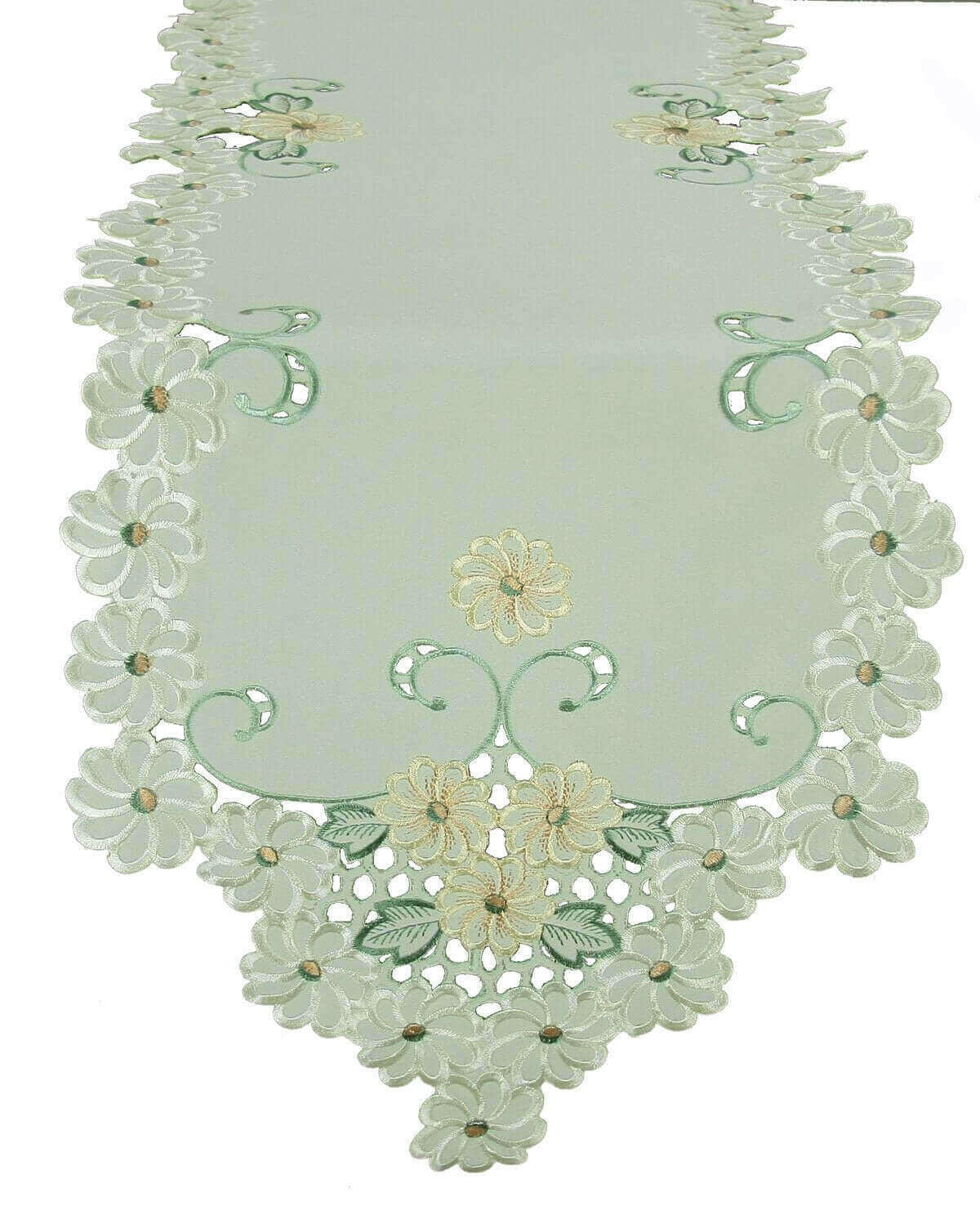 XD93250 Emerald Daisy Table Runner.