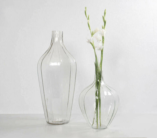 Handmade Glass Vases (set of 2).