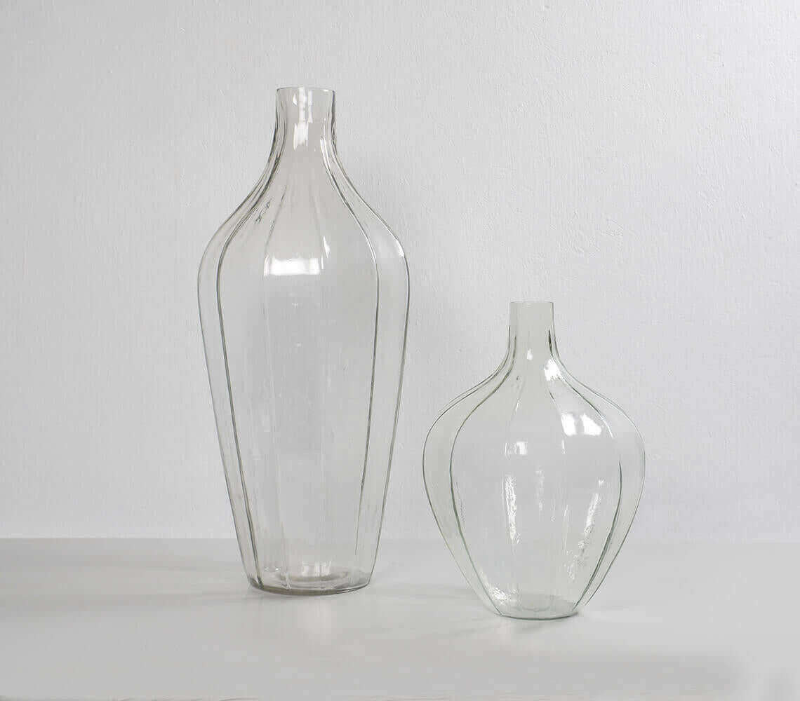 Handmade Glass Vases (set of 2).