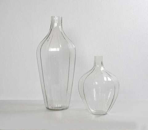 Handmade Glass Vases (set of 2).