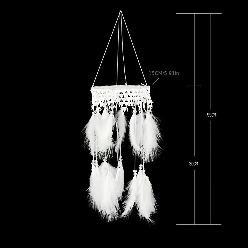 LED Dream Catcher Hanging Light – White