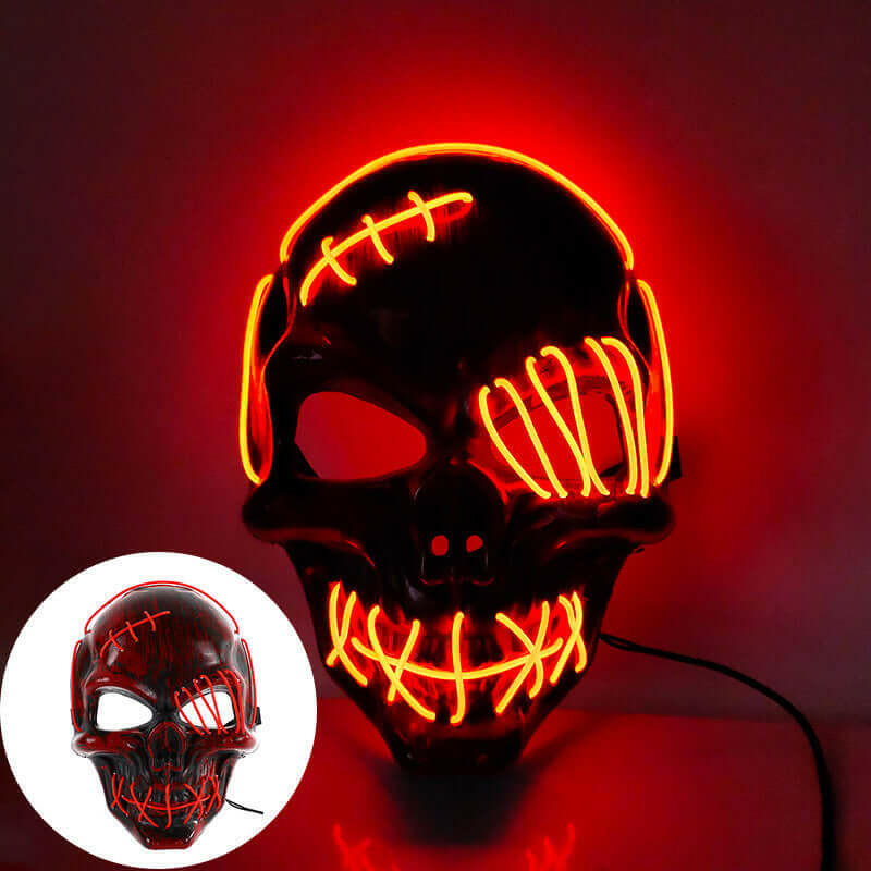 Halloween Scary One-Eyed Pirate Mask Cosplay Led Mask