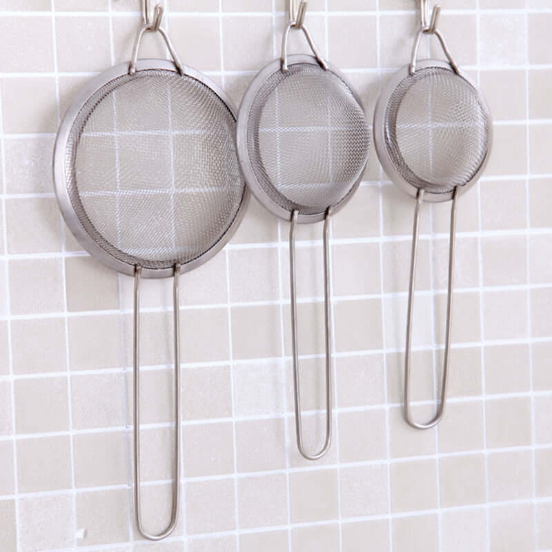 3Piece Stainless Steel Mesh Strainer Set for Kitchen