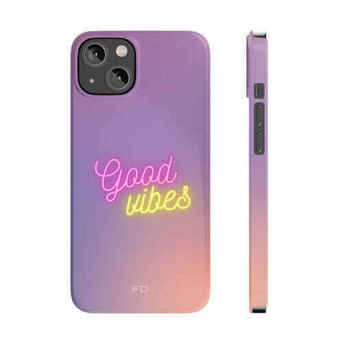 Good Vibes Theme Slim Case for iPhone 14 Series.