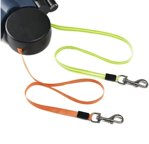 Dual Retractable Dog Leash with Light – 3m Leads