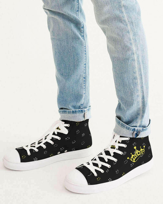 2882Sport™ Fit My Mood: Winky Face Men's Hightop Canvas Shoe.