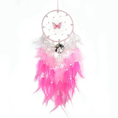 Fairy Butterfly Dream Catcher with Feathers