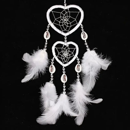 Heart-Shaped Dream Catcher with Feathers