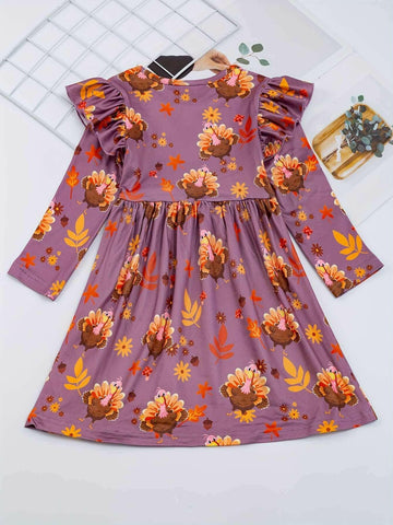 The Felicity Dress - Turkeys 'n Thanksgiving (Assorted Colors).