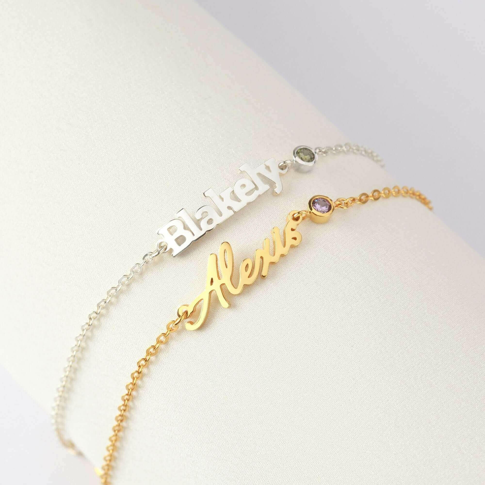 Personalized Name Bracelet, Cursive Name Bracelet, Tween Girl Gift