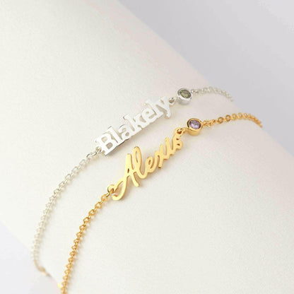 Personalized Name Bracelet, Cursive Name Bracelet, Tween Girl Gift.