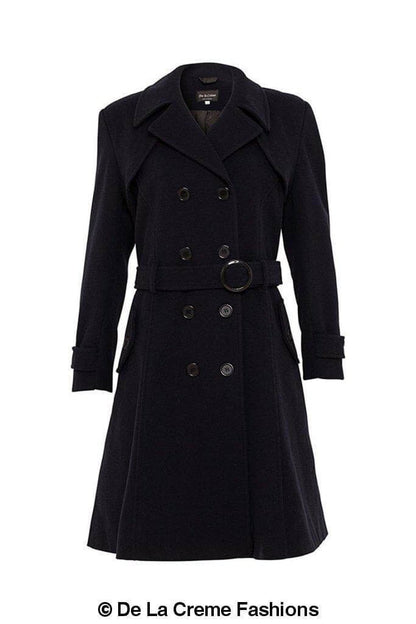 Wool Blend Double Breasted Coat (1201)