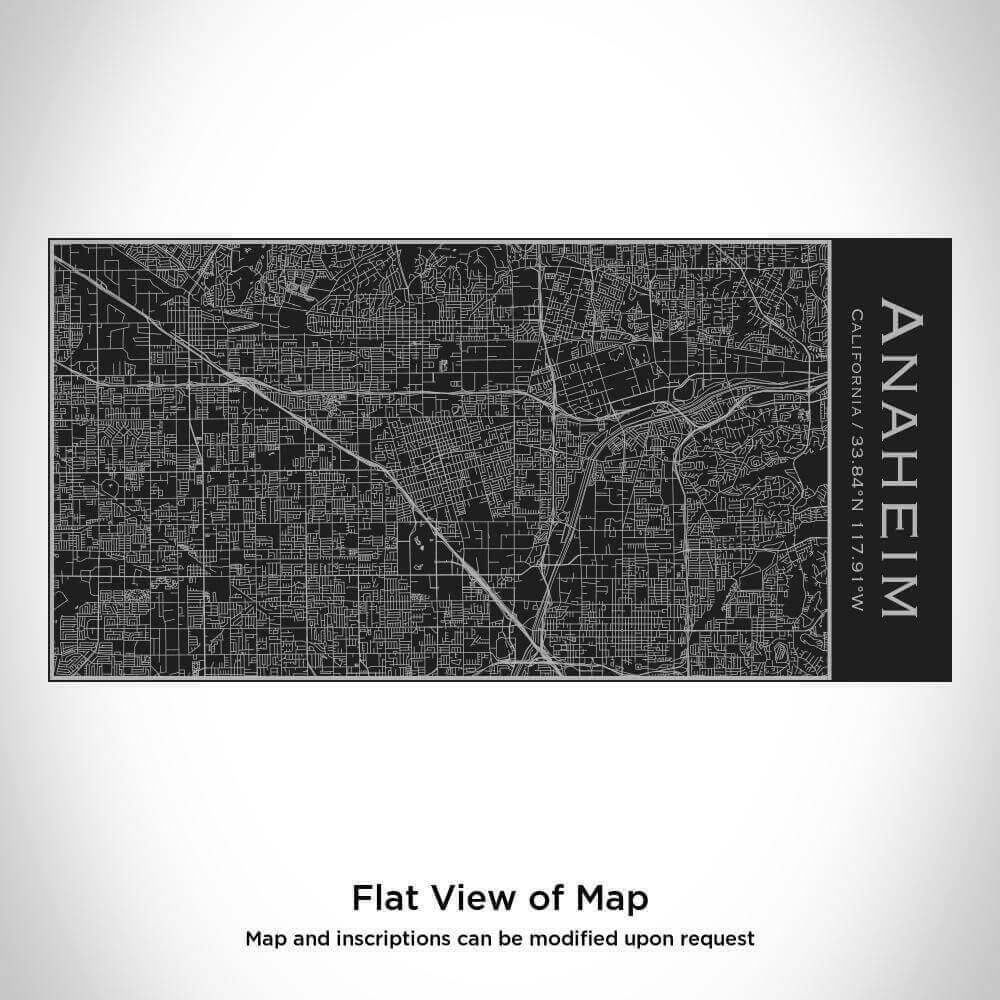 Anaheim - California Map Insulated Bottle in Matte Black.