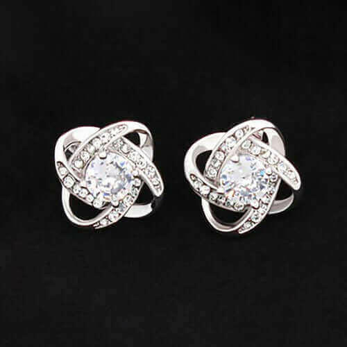 Love Knot Stud Earrings.