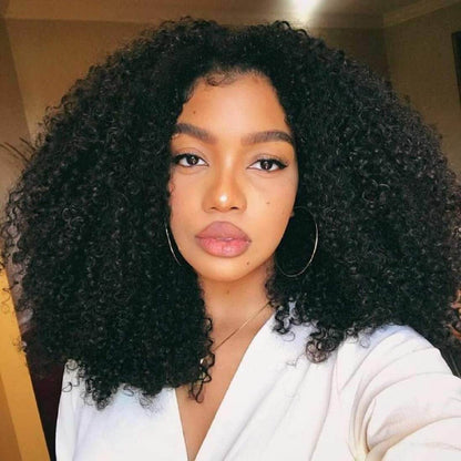 BLY Afro Kinky Curly Human Hair Bundles – 22, 24 &amp; 26 Inches, Black