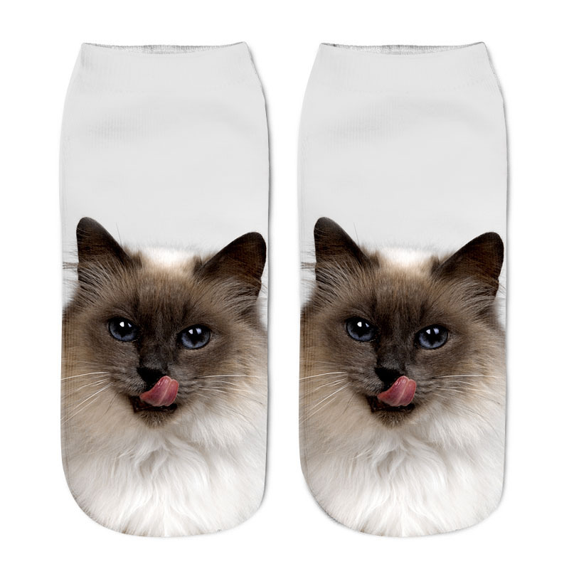Cute Cat Series 3D Digital Print Socks for Kids