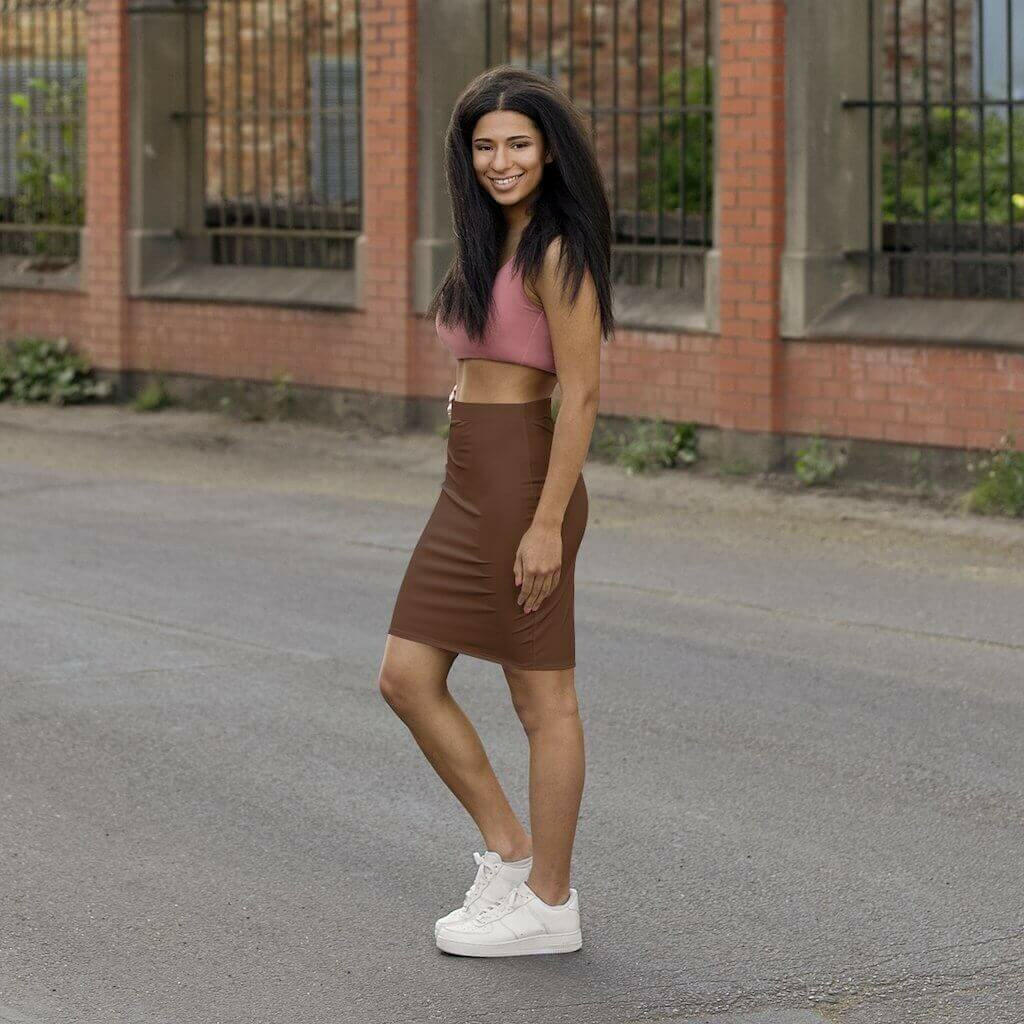 Womens Skirt, Chocolate Brown Pencil Skirt.