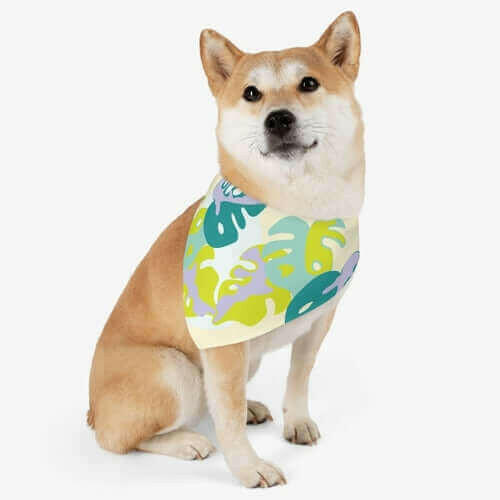 Monstera Pet Bandana Collar