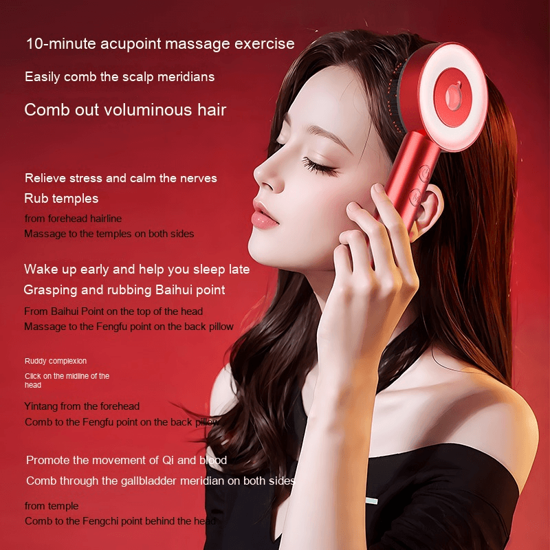 Scalp Massage Comb with Soft, Flexible Bristles