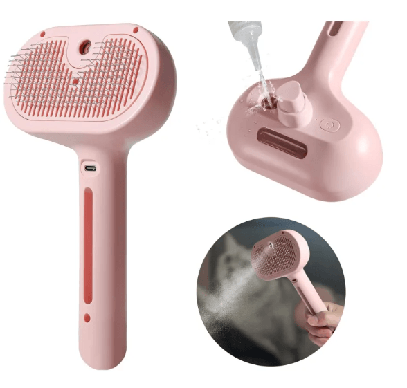 Pet Hair Spray Grooming Brush for Cats &amp; Dogs