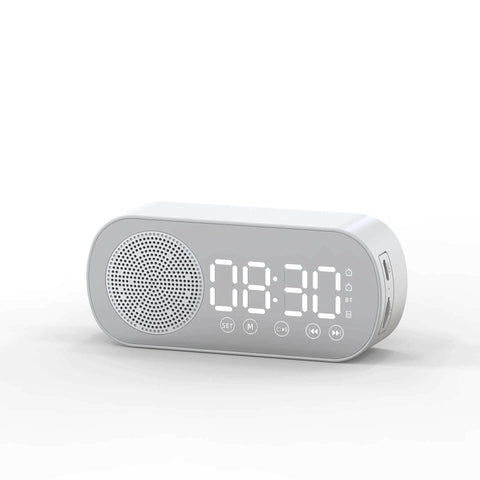 Music Alarm Clocks Mirror FM Radio LED Bluetooth Speaker