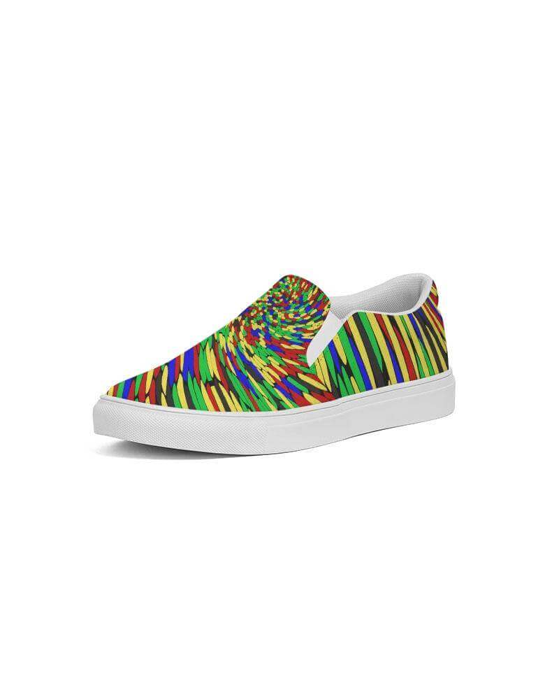 Mens Sneakers, Multicolor Low Top Canvas Slip-on Shoes - 3n2375