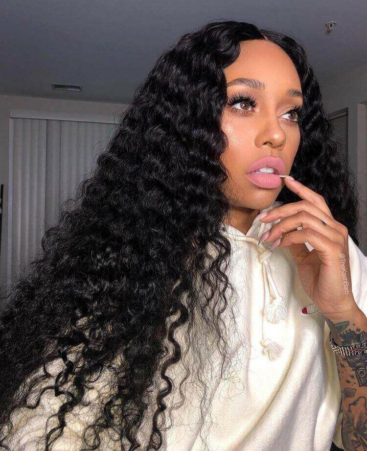 Beumax 4x4 Deep Wave 5x5 Lace Closure wig 6x6 Human Hair Wigs.