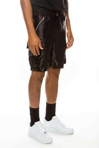 Satin Cargo Shorts.