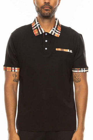 Checkered Detail Polo.