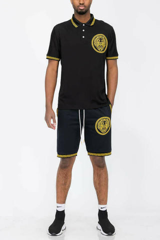 Lion Head Polo Short Set.