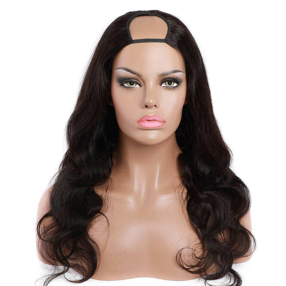 U Part Wig Body Wave Human Hair Wigs For Black Women Brazilian Remy Ha