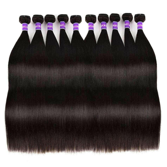 Wholesale 5/6/10/12 Bundles Brazilian Straight Hair 10A Grade Human Ha.