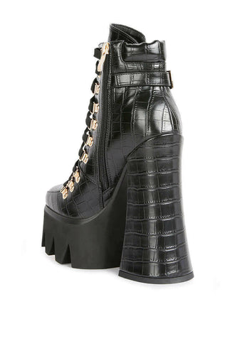 boogie high platform lace up boots.