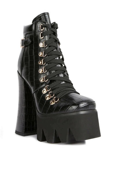 boogie high platform lace up boots.