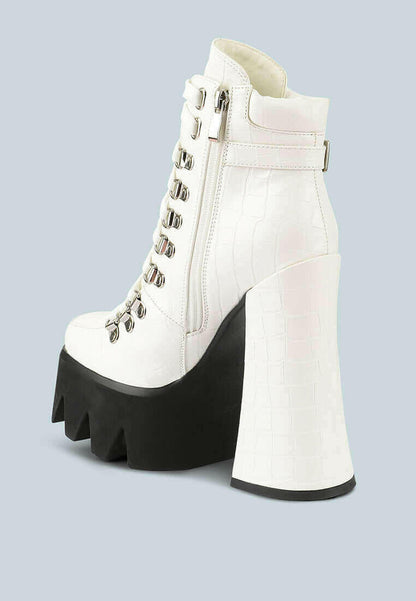 boogie high platform lace up boots.