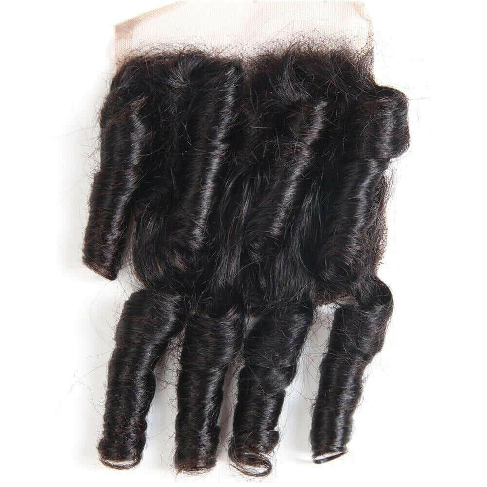 10A Grade 3/4 Spring Curl Fumi Human Hair bundles with 4x4 Closures &amp;
